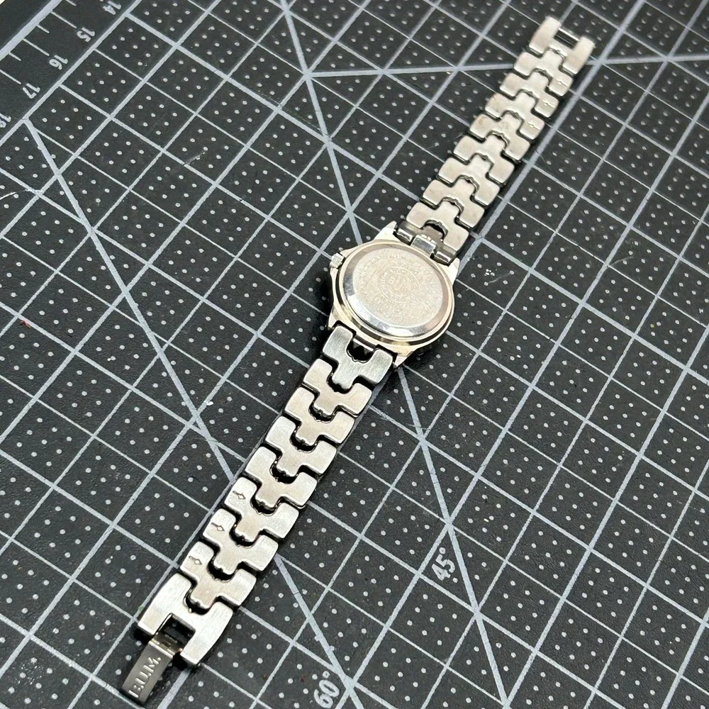 B.U.M. Equipment Mens Blue Sunburst‎ Dial Watch Silver Link Band BUM67363W 25mm